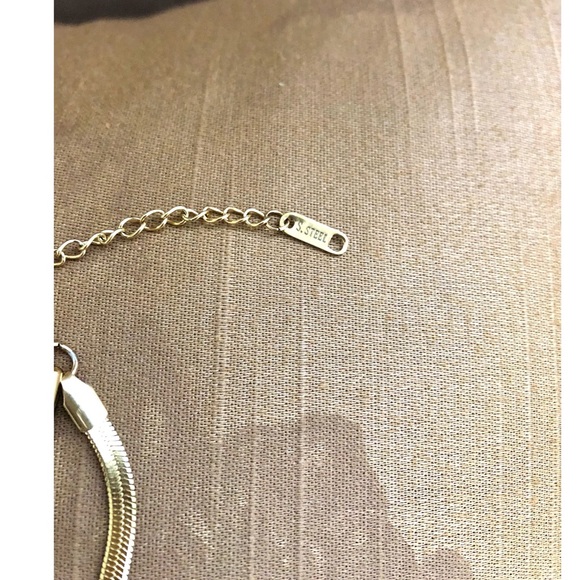 Red Heart Rhinestone 18K Gold Plated Stainless Steel Chains- New! - Picture 6 of 8